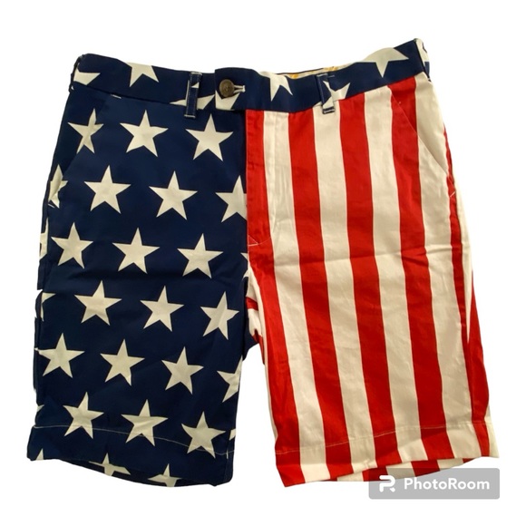 Loudmouth Other - Loudmouth Shorts Red White Blue Stars and Stripes Sz 36